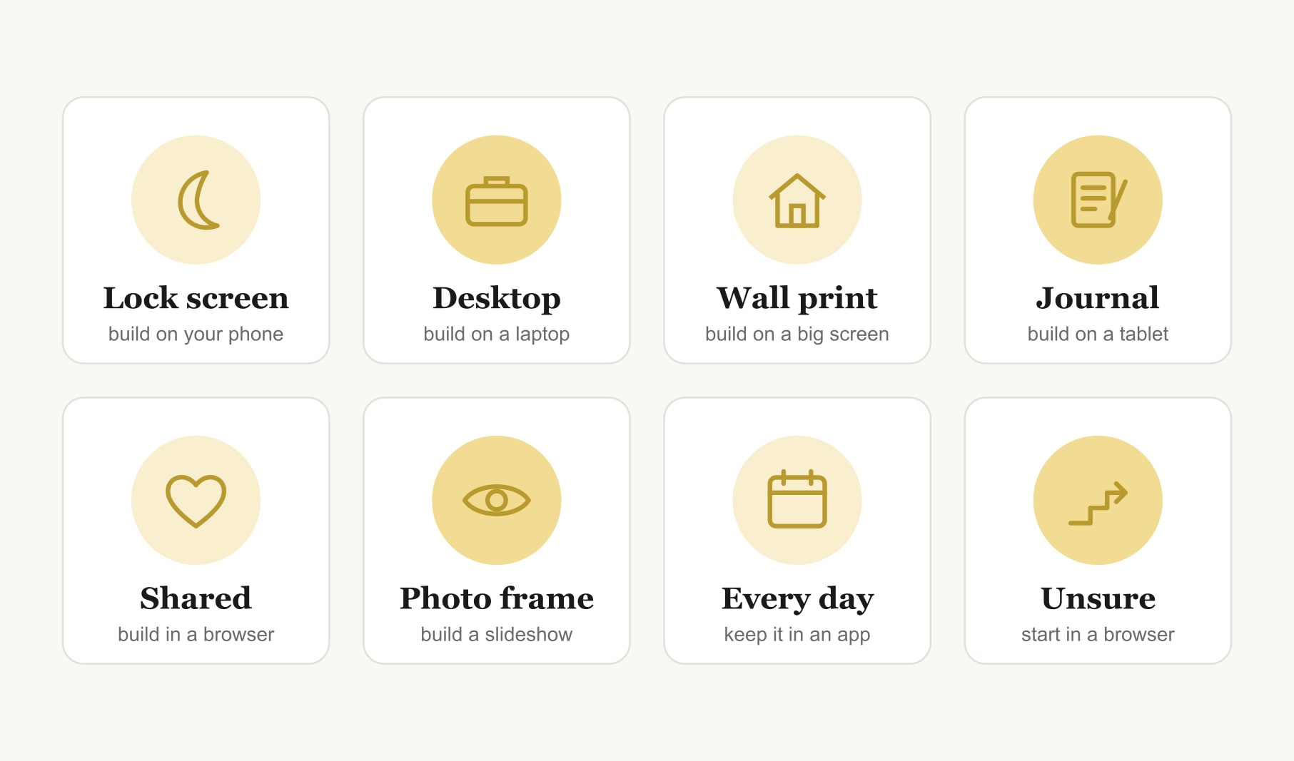 Where to make a digital vision board, matched to where it will live, from lock screen to wall print